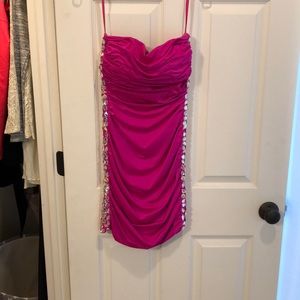 Short Hot Pink Dress